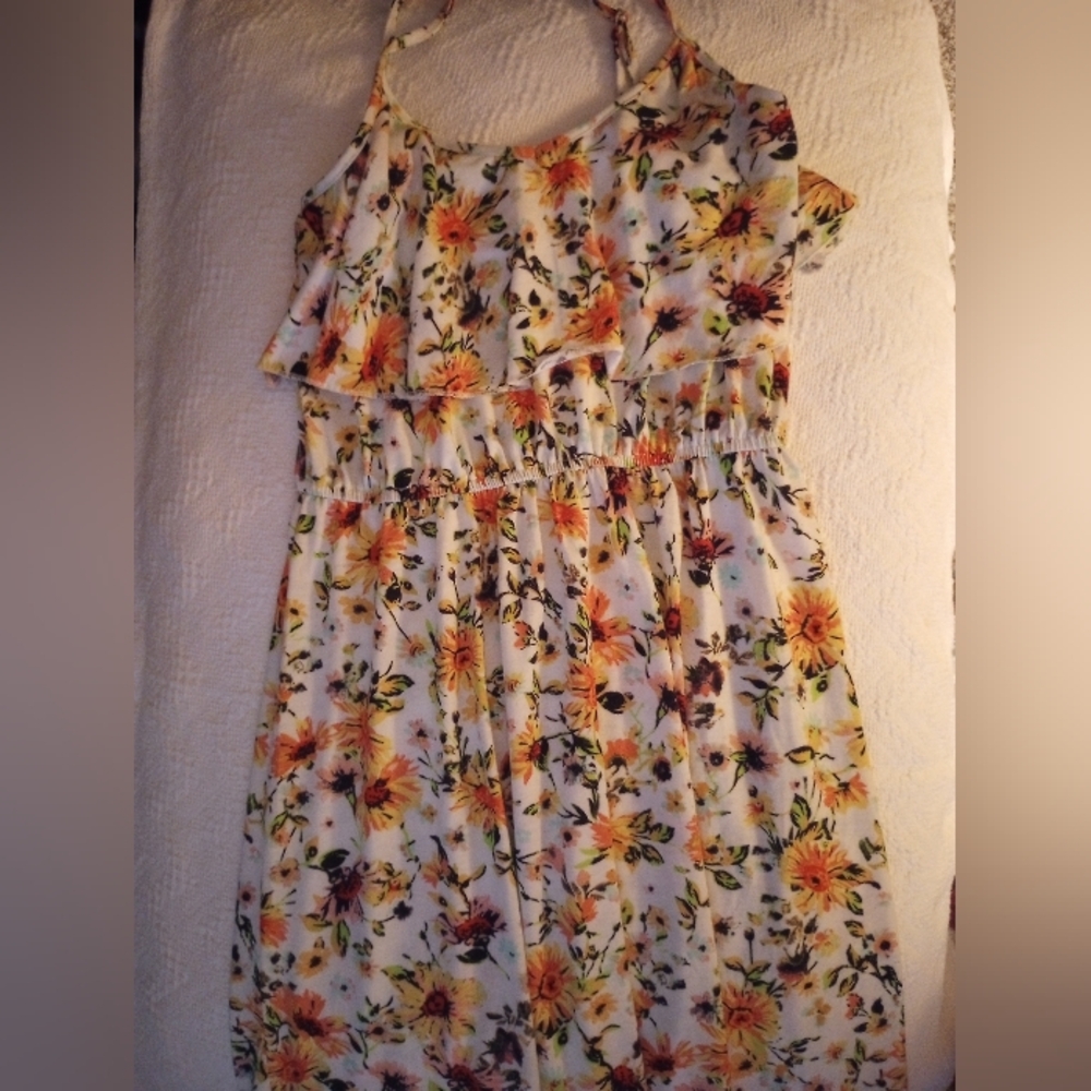 💘🍂 American Rag Cie Floral Dress - Yellow and Orange
